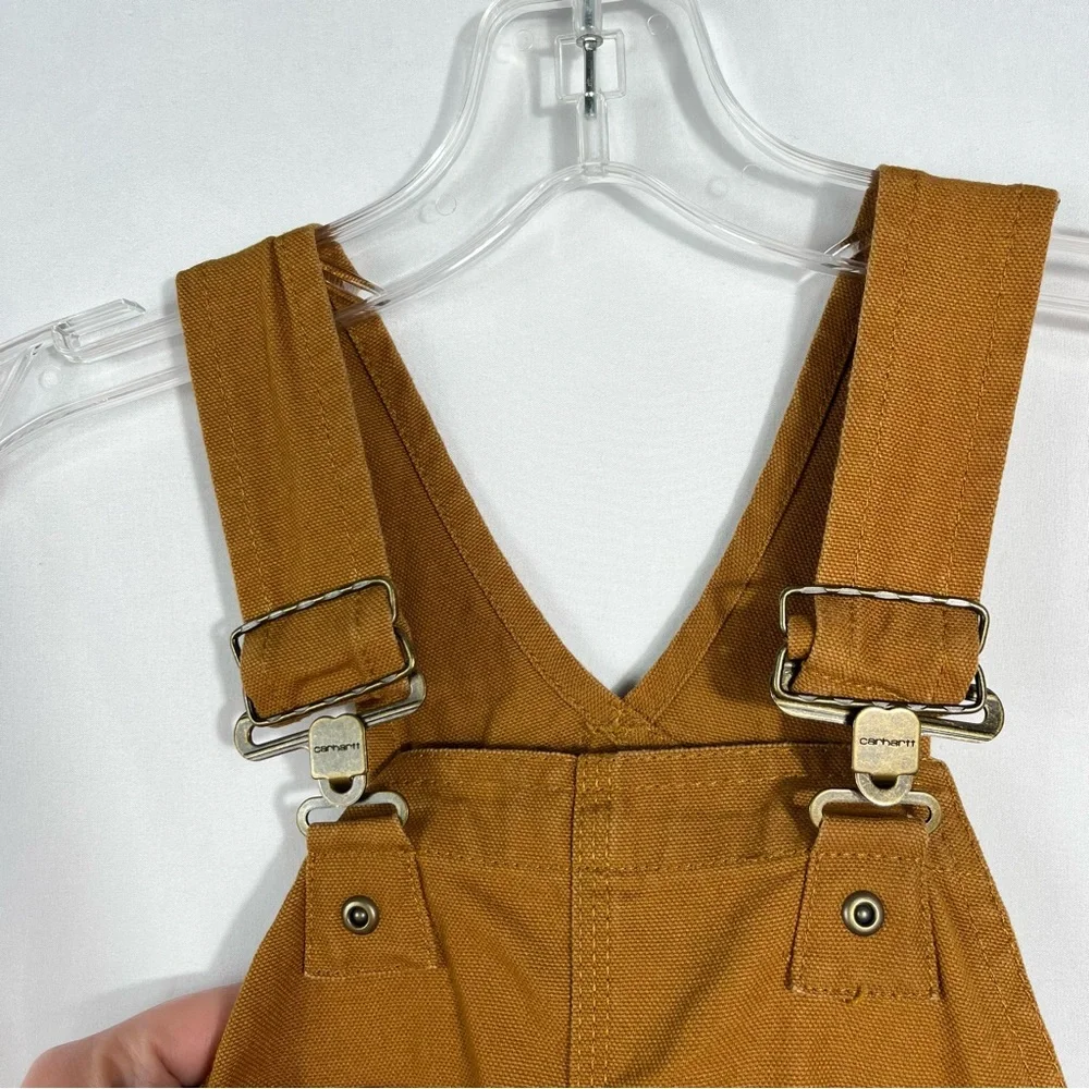 Carhartt Kids Khaki Tan Double Knee Lined Insulated Overalls  Workwear Youth 7 - Picture 3 of 7
